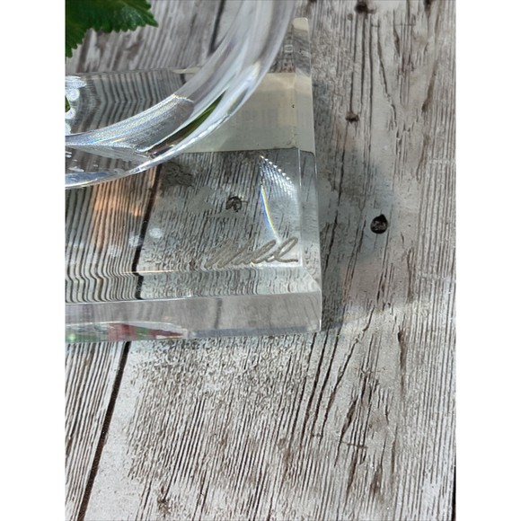 Vintage Rolf Wald Reverse Carved Acrylic Paperweight 3D Rose Lucite Flower - Picture 7 of 12